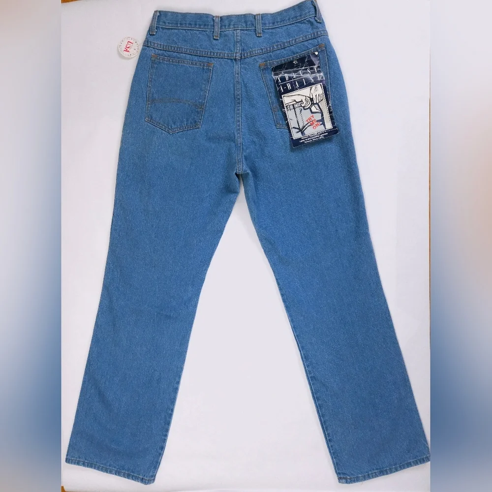 Crane Manufacturing Company Vintage Adjust A-Waist 100% Cotton Denim Jeans 30-36